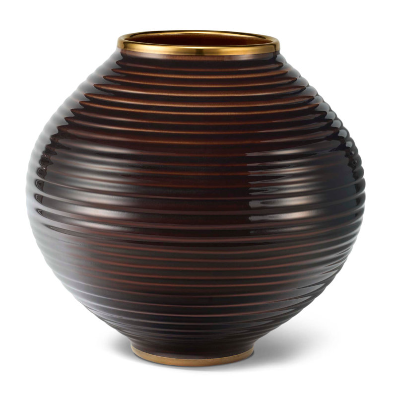 Calinda Moon Vase, Chocolate