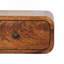 Solid Wood Mini Wall-Mounted Chestnut Nightstand, 1-Drawer, Brown