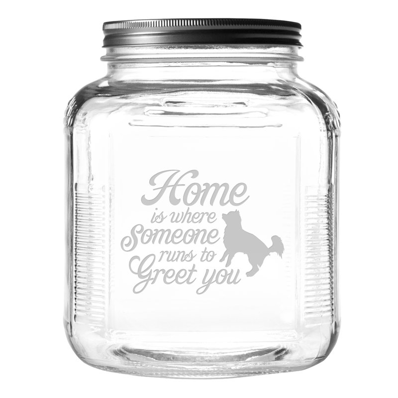 Clear Glass Treat Jar With Twist On Lid