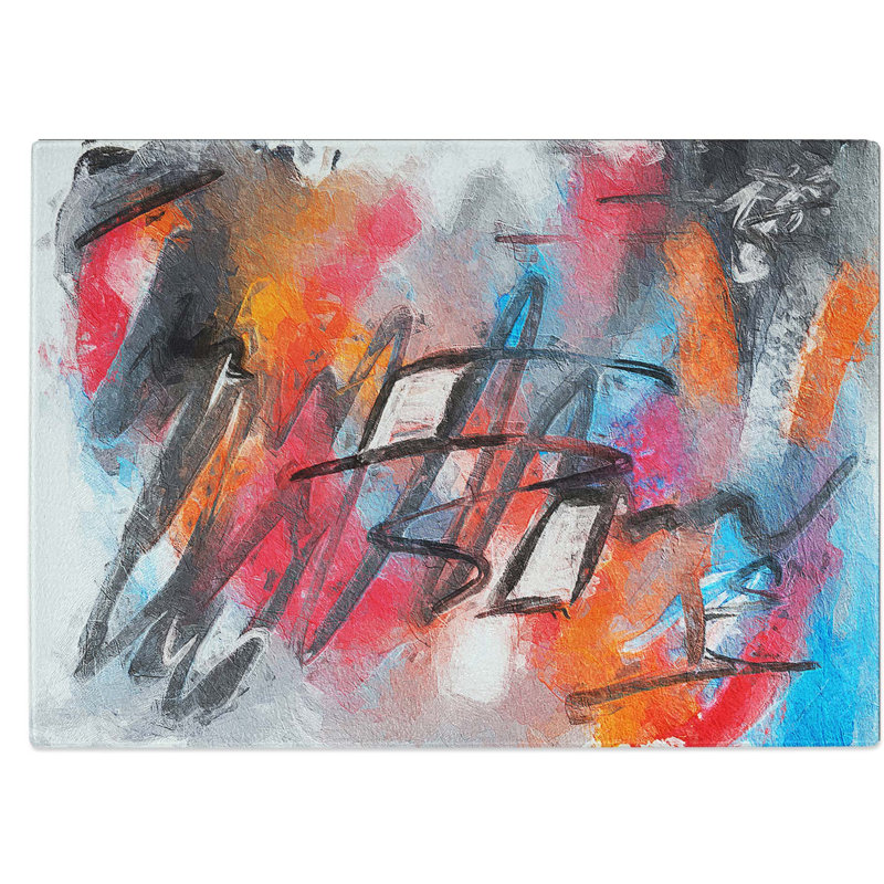Tempered Glass Art Painting Vol.295 Chopping Board, 39 cm W x 28.5 cm L