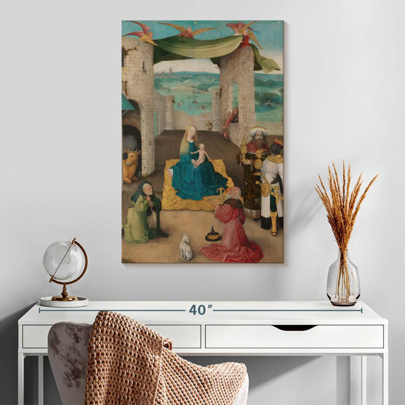 Leisha l'adoration des mages 1475, H 30 po x l 20 po