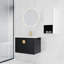 Meuble-lavabo moderne avec lavabo en céramique et rangement latéral