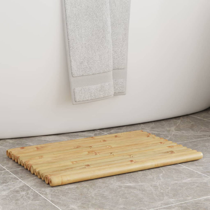 Radonna Bamboo Bath Mat, Brown, 50 cm, 35 cm