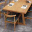 Table longue 78,74 "moderne et simple en bois massif brun-1017800715