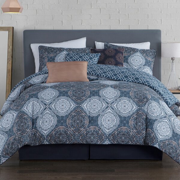 Alcott Hill® Clinger Damask Duvet Cover Set & Reviews | Wayfair