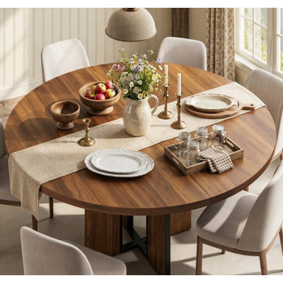 47"-63" Extendable Round Dining Table