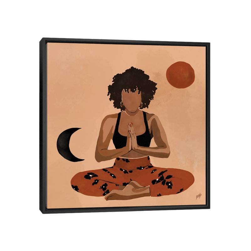 « Harmony » par Bria Nicole-impression d’art graphique, H 18 po x l 18 po x 1,5 po, Toile avec cadre noir, Pas de tapis