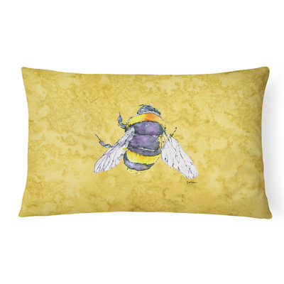 Bee Outdoor Reversible Throw Pillow