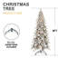 Arbre de Noël 8 pi, matériau floqué, 1000 lumières à DEL blanc chaud, 1634 pointes, 44 pin naturel, assemblage rapide, petits espaces aspect neige, installation, limitée