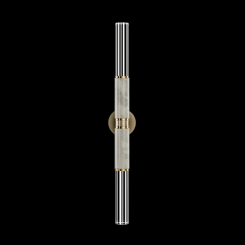 Applique murale H 34 po Antonia, Ombre bronze / laiton / fumée