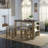 Grey And Oak Counter Height Stools (Set Of 2)