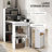 Ternes 47" Writing Table with Bookshelf, Desk with 6-Tier Storage Shelves-942987810