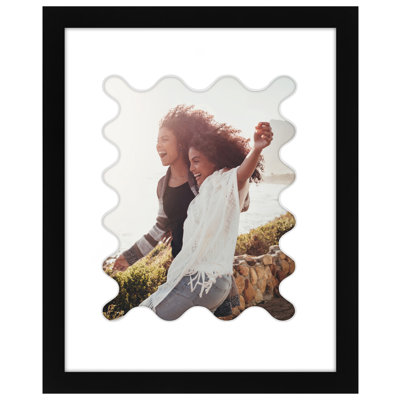 Picture Frame With Wavy Mat - Ideal For Any Room, Living Rooms, Dorm Room