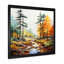 Jaune et orange, rivière d'automne, tranquillité I - rivière, art mural-558940811-558940810