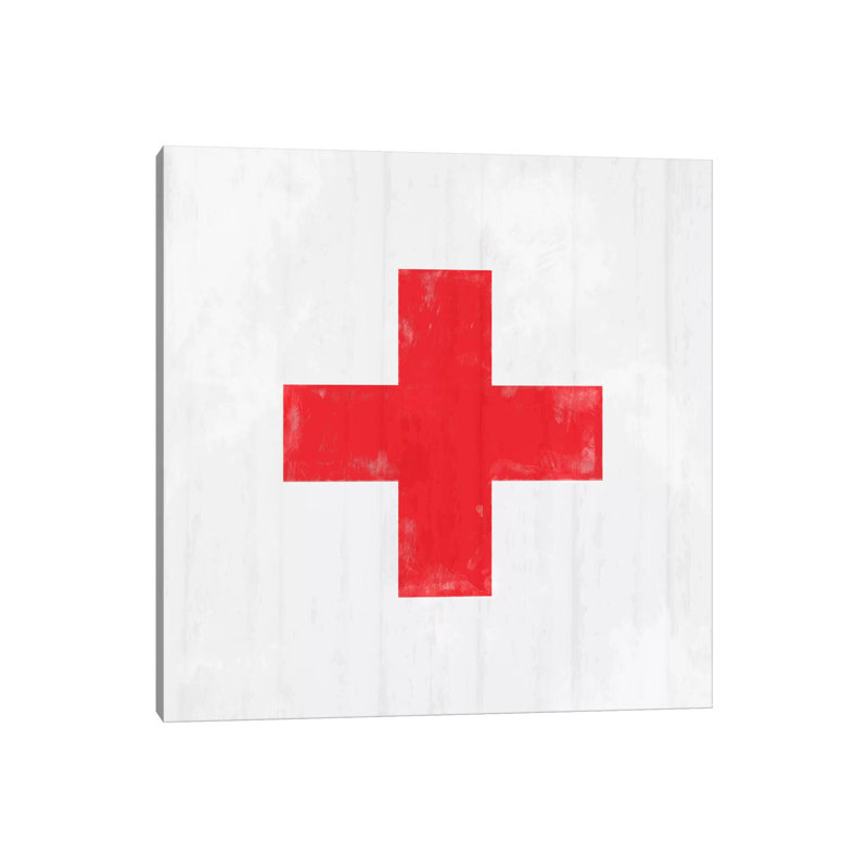 Red Cross - Wrapped Canvas Print, 30.48 cm H x 30.48 cm W