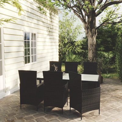 Ensemble repas d'extérieur rectangulaire 7 pièces pour 6 personnes 74,8 po L Tripolia