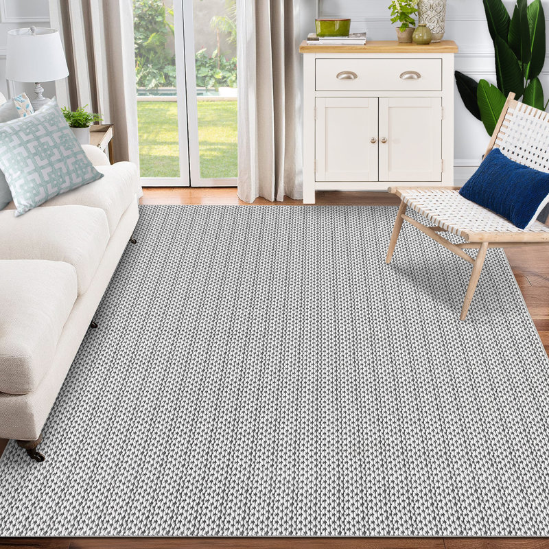 Modern Machine Washable Area Rug – Non-Slip, Low Pile, Soft Contemporary Woven Accent Carpet for Living Room, Bedroom, Office, Non-Shedding Indoor Door Mat