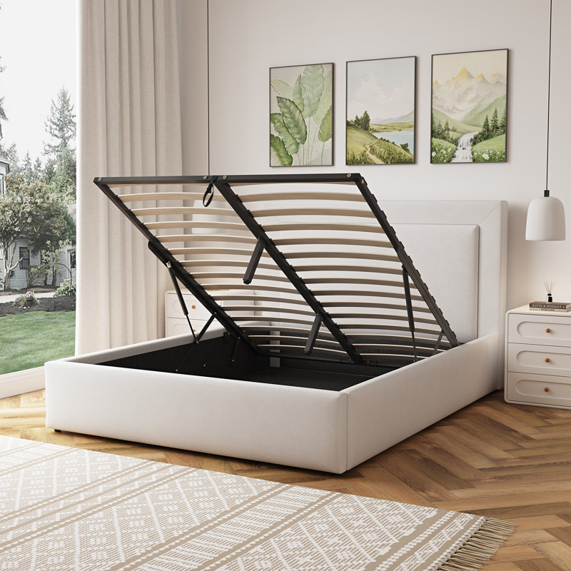 Upholstered Ottoman Storage Bed, King (5')