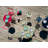 Bistro Round Metal Folding Outdoor Bistro Table With Umbrella Hole , in. W in. D-86001437-86001411