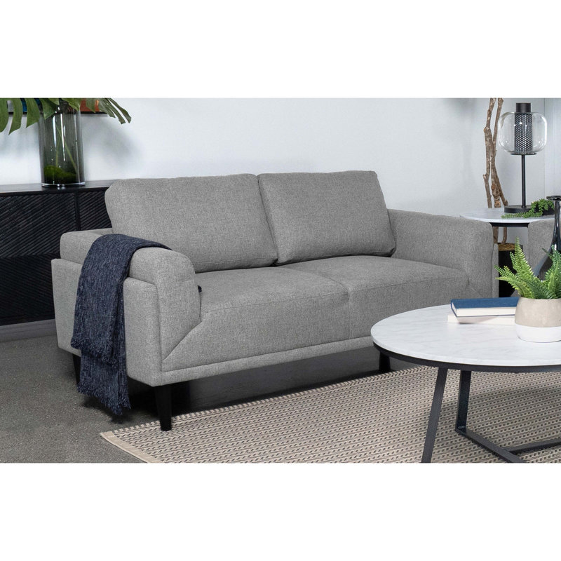 Loveseat, 64" W, Grey Fabric