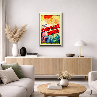 «Our Daily Bread», affiche d'art dramatique classique de 1923, images de couple romantique, impression sur toile encadrée