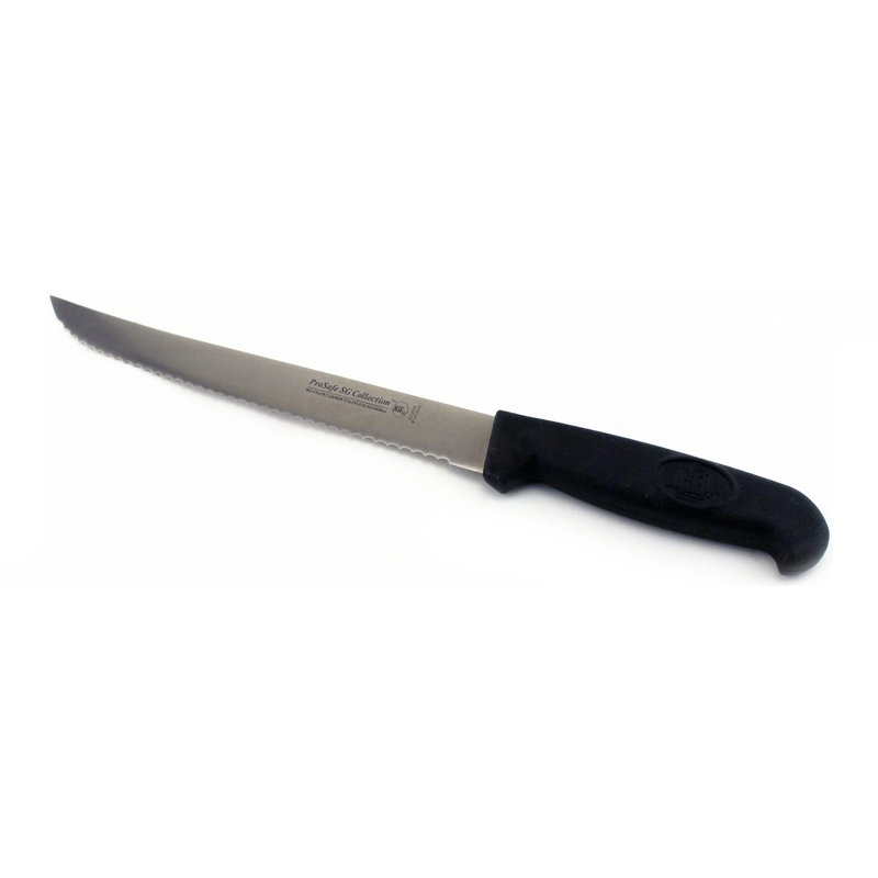 BergHOFF ProSafe Soft Grip Stainless Steel 8" Scalloped Utility Slicing Knife