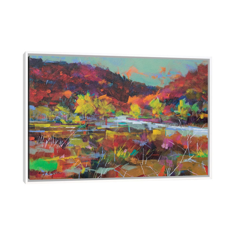 Wye Valley Memories by Doug Eaton - Painting on Canvas, 66.04 cm H x 45.72 cm W, White Framed