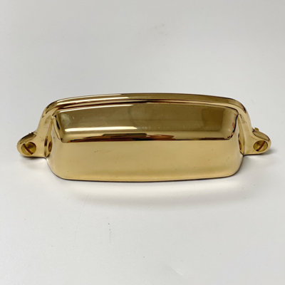 Eloise Unlacquered Brass Cabinet 4" Center to Center Cup Pull