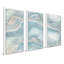 «Agate in Blue I», ensemble de 3 reproductions encadrées sur toile-444209506-444209504