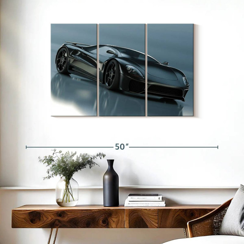 Mehar noir brillant Supercar, H 24 po x l 38 po