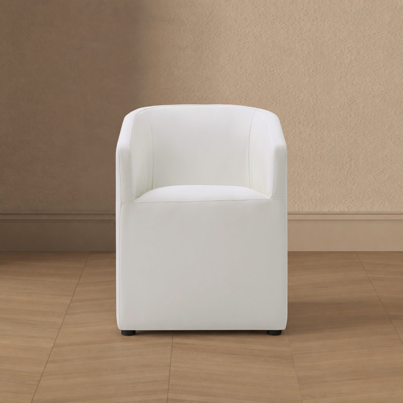 Chaise de salle à manger rembourrée Anna, Crème, crème