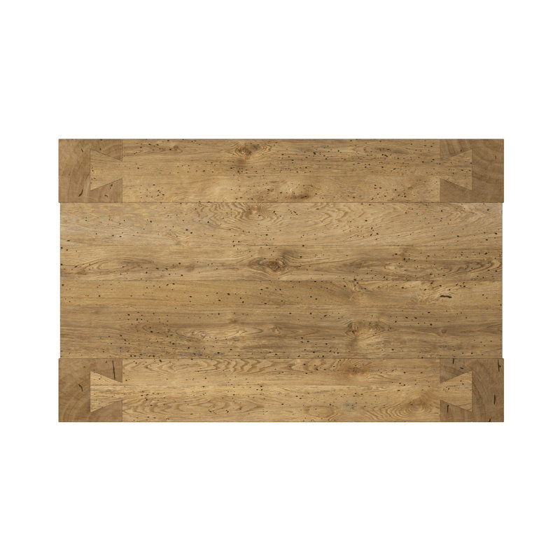 Abaso Coffee Table, Rustic Wormwood Oak, 15" H x 70" W x 35" D