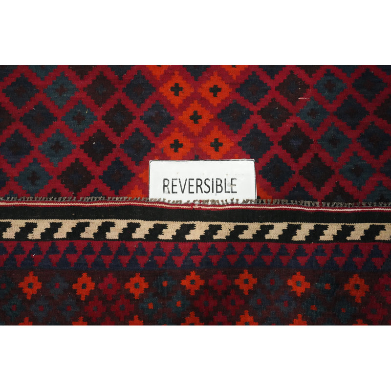 Tapis rouge Kilim 9 pi 13 po