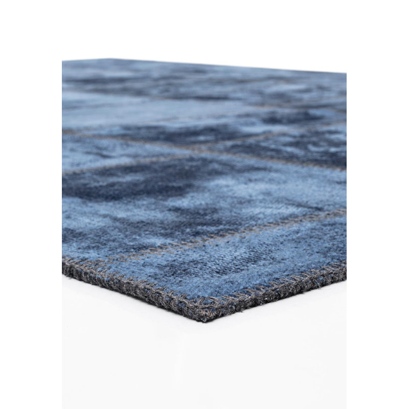 Rapture Patchwork Area Rug in Blue, Rectangle 6'7" x 9'10"