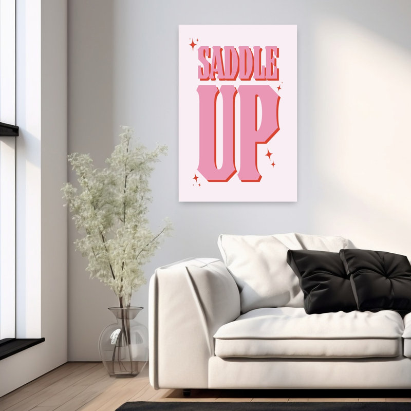 Saddle Up Contemporary Horse Wall Art Print, 91.44cm H x 60.96cm W