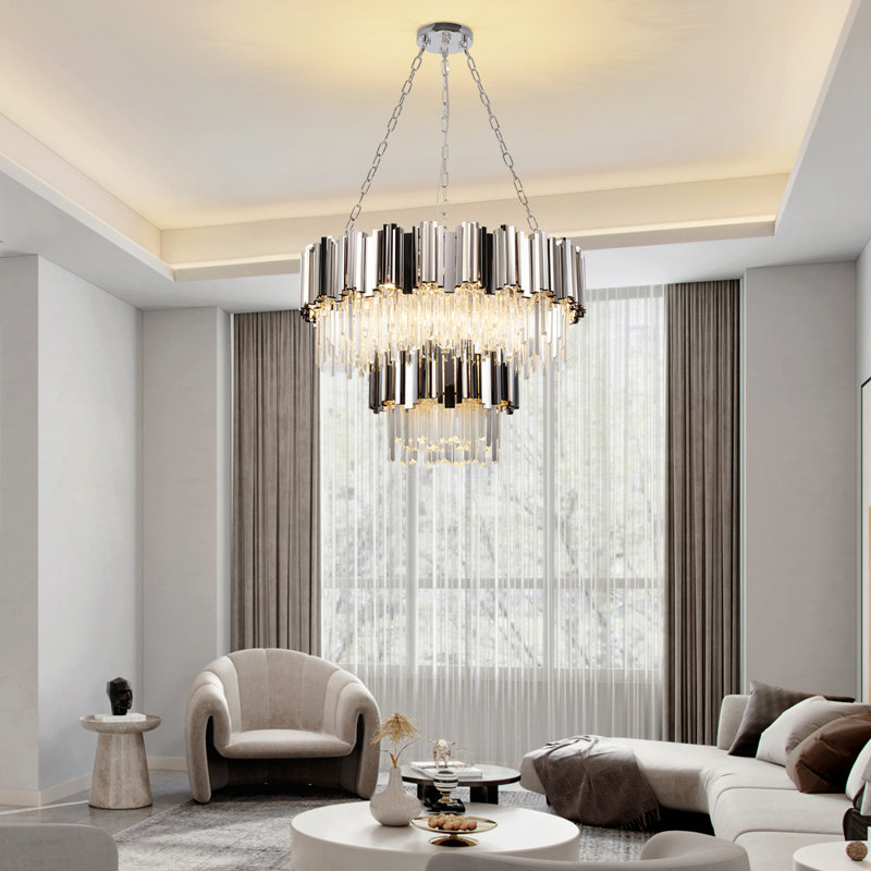 1 - Light Chandelier, Chrome