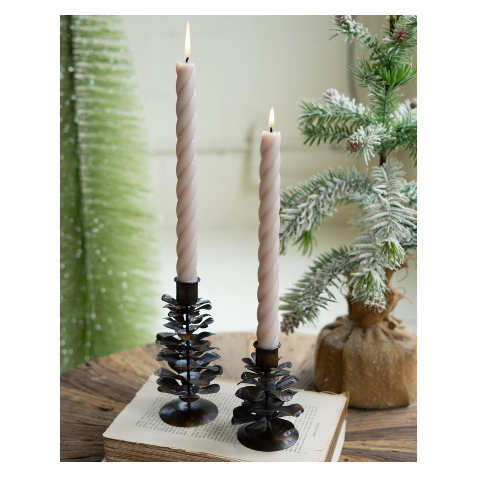 6" Metal Tabletop Candlestick Holder