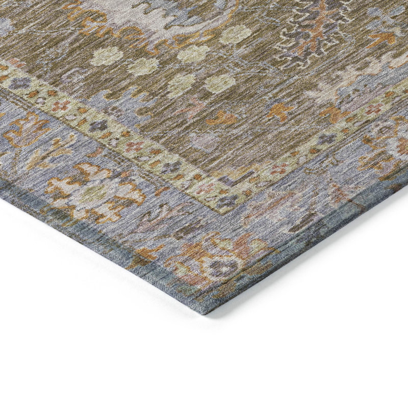 Tapis intérieur / extérieur lavable à la machine Xhevrie, Tapis de couloir 2 pi 3 po x 7 pi 6 po