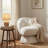 Upholstered Swivel Accent Chair Vanity Chair wit Pillow-1268112358