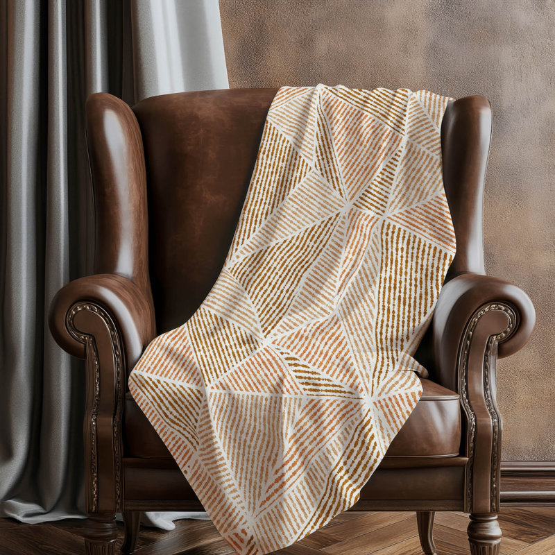 Jeté géométrique Addison Sherpa ASB618, Terracotta