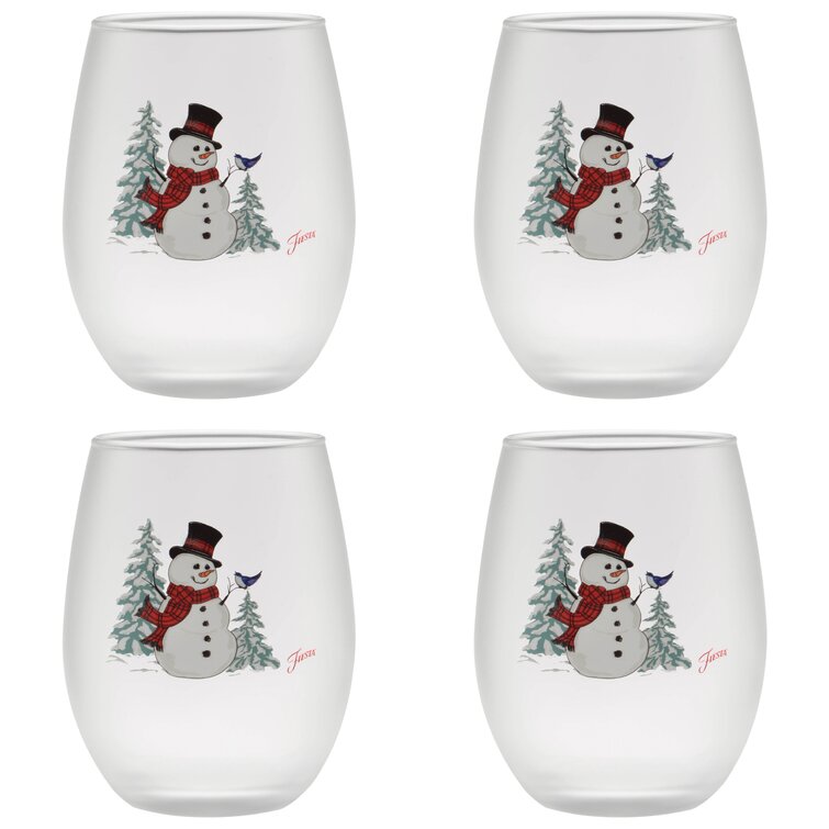 Cute Snowman Glassware