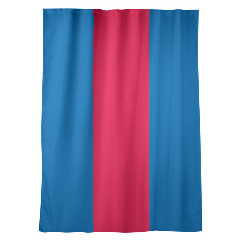 Striped Room Darkening Rod Pocket Single Curtain Panel, Pittsburgh Baseball Blue/Red
