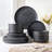 Milvio 12 Piece Stoneware Matte Reactive Glaze Dinnerware Set, Service For 4-894726095