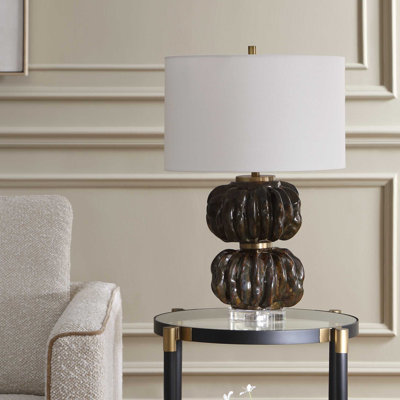  Jaudon Stacked Bronze Table Lamp