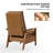 Honorato Mid-Century Modern Vegan Leather Recliner with Solid Wood Frame-2025235624