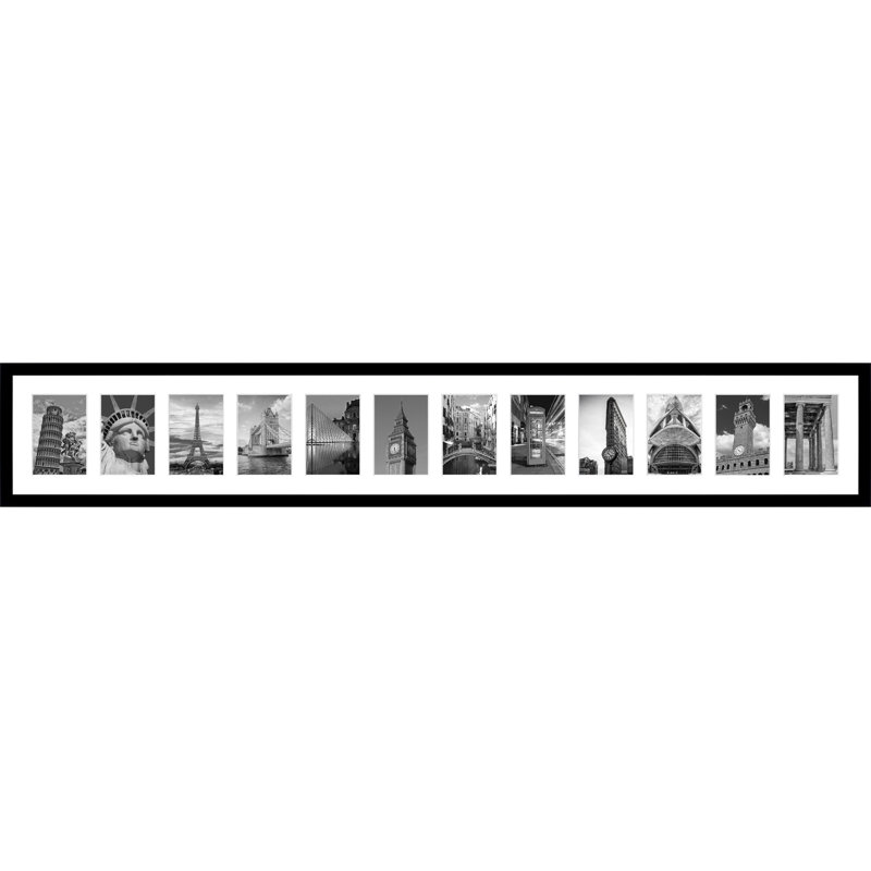Larsyn Wood Picture Frame with Mat, Black