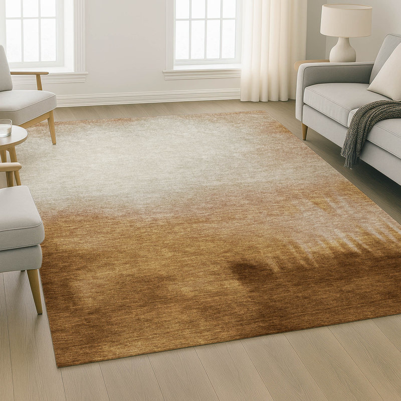 Tapis dégradé de qualité supérieure Mayfield AMF2420, Cuivre, 5 pi x 7 pi 6 po