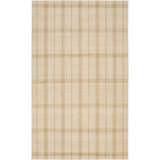 Adella Rectangle Pittsburg Plaid Handmade Flatweave Wool/Viscose Area Rug in Light Brown/Beige