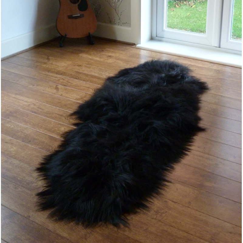 Kearney Solid Colour Sheepskin Area Rug, Runner 75 x 200cm