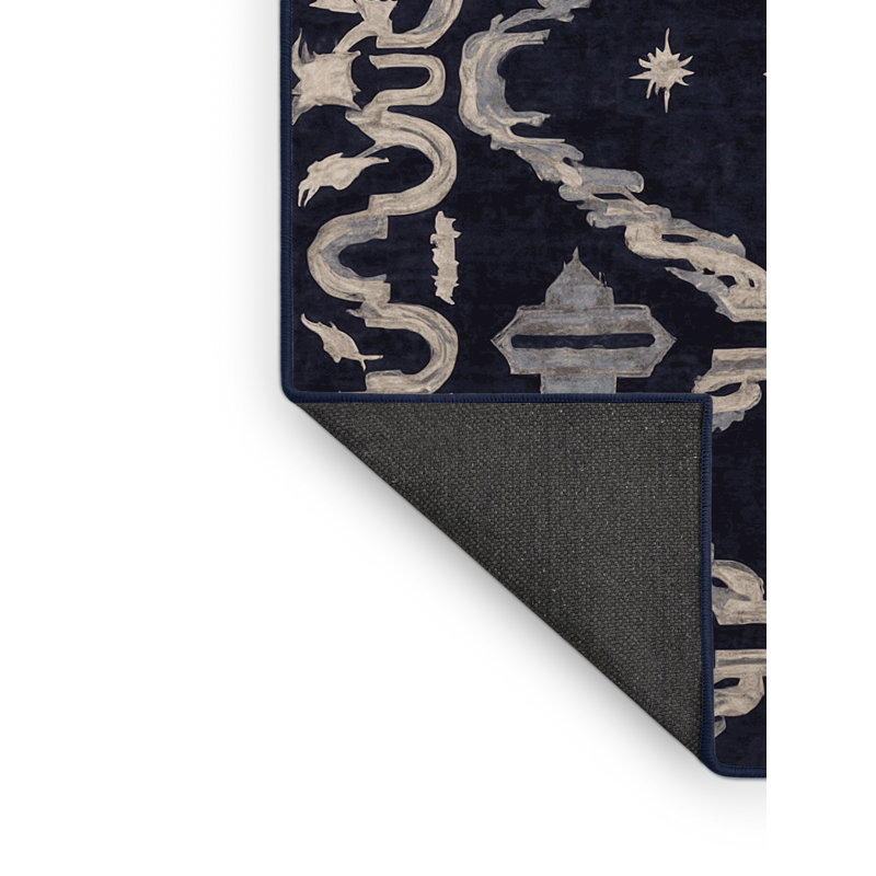 Silky Soft Plush Purple Area Rug, Square 3'
